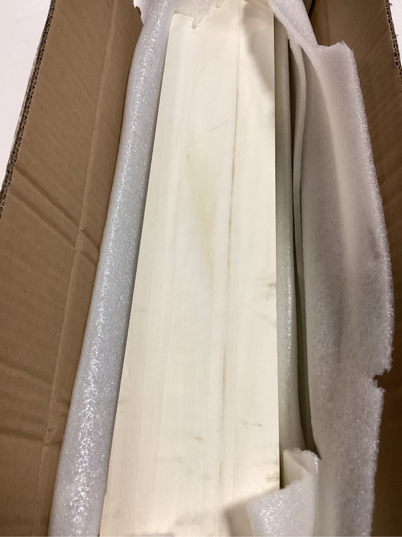 Condition photo showing As Is for Stair Post Modern Solid Wood Blank Square Newel Post for Stairs Remodeling(Poplar Color,3.5 x 3.5 x 48 Inch,1 Pcs) 3.5 x 3.5 x 48 Inch Poplar Color 1