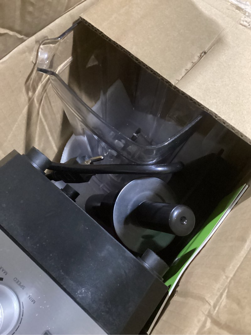 Condition photo showing As Is for blender, countertop blenders for kitchen with 64oz pitcher, powerful 25000 prm blender for smoothies, ice crushing, frozen fruits, milkshakes, pulse function, self-cleaning (silver black)