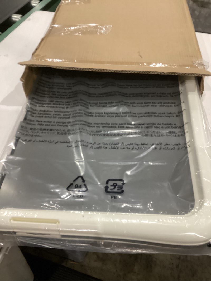 Condition photo showing Good Condition for amazon basics dog training pad holder with secured latches, extra thick and non-slip base, recycled plastic, 28 x 34 inch, large, white and charcoal 28'' x 34''