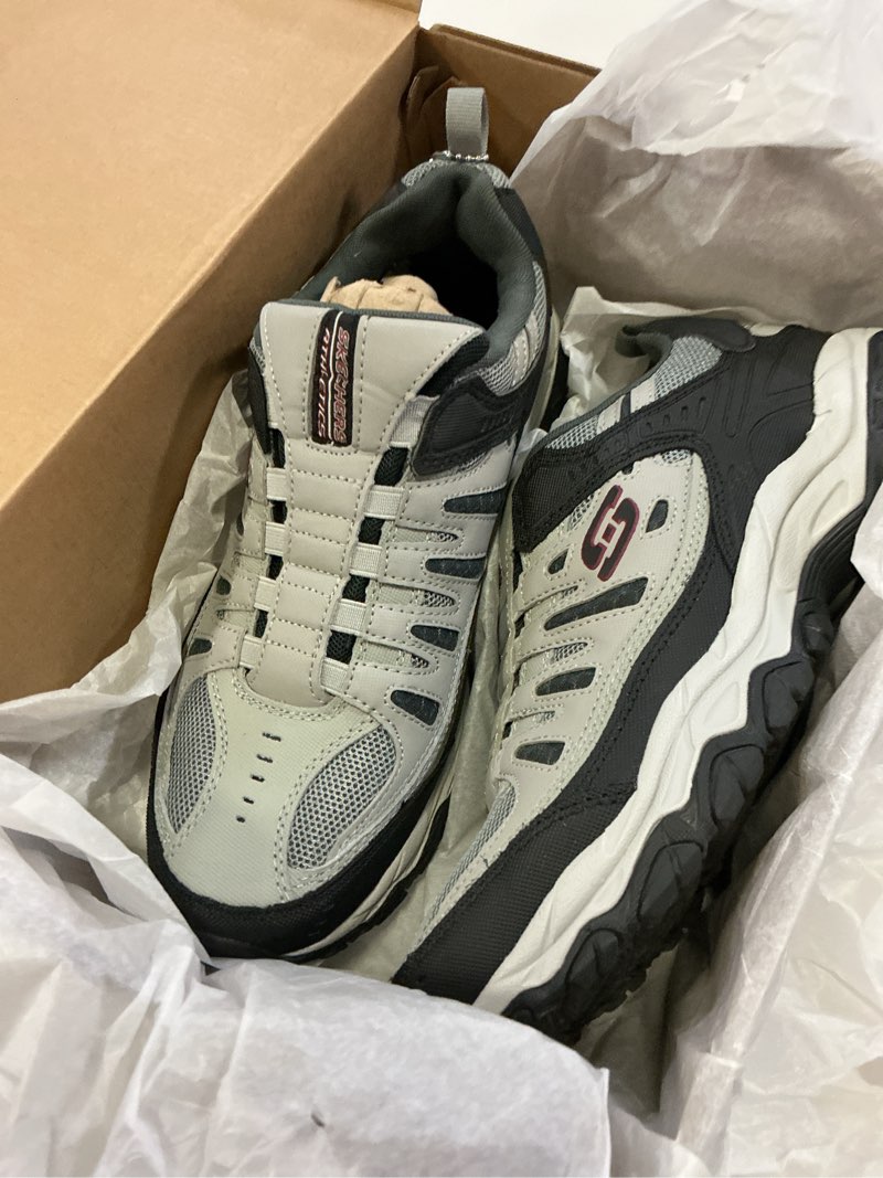 Condition photo showing Good Condition for skechers men's afterburn m. fit wonted 9 gray/black