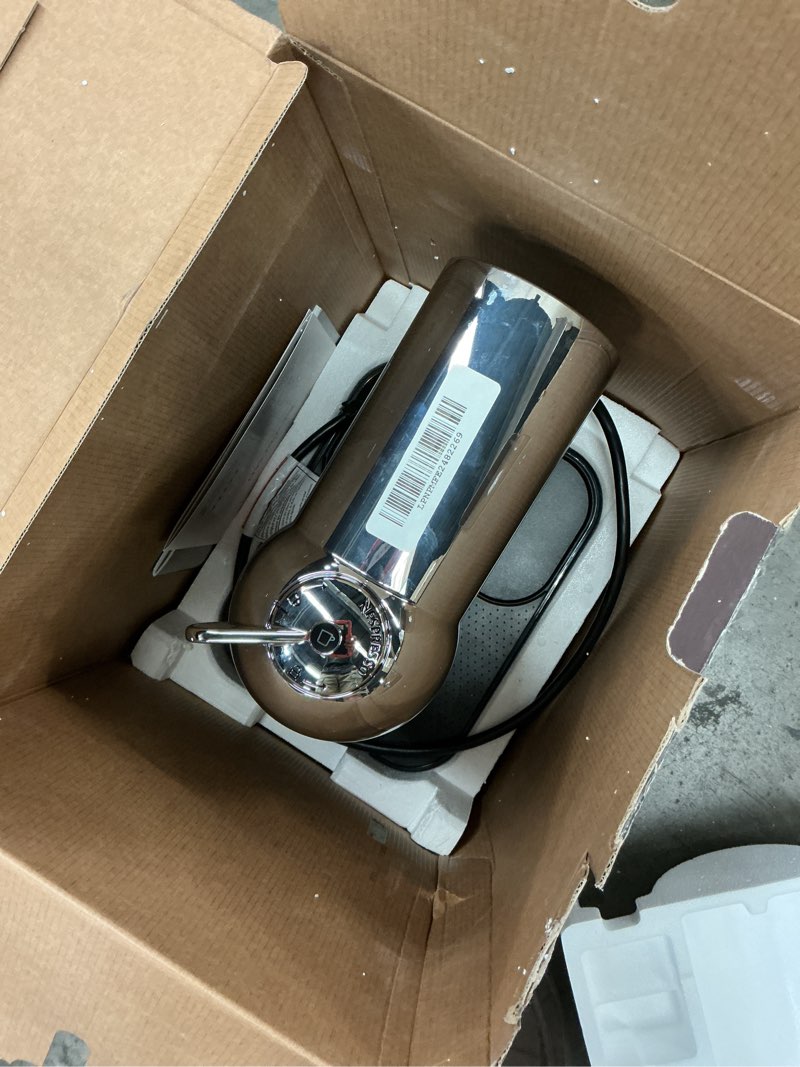 Condition photo showing As Is for Nespresso Vertuo Coffee and Espresso Maker by Breville, Chrome Machine Chrome