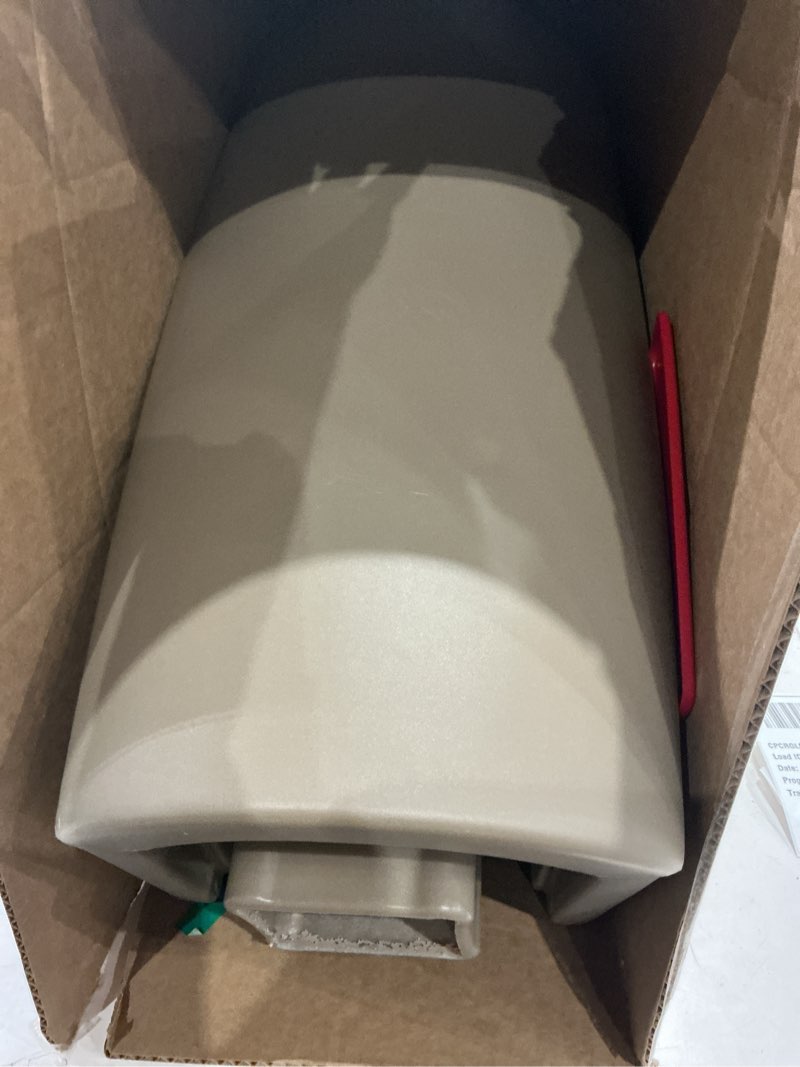 Condition photo showing As Is for step2 post mount brown plastic small mailbox with post