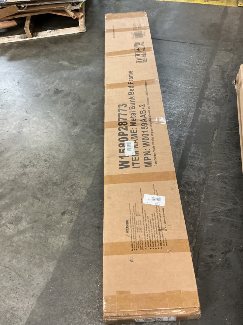 Condition photo showing New/Like New for bellemave twin over twin over twin bunk beds for 3 kids,metal triple bunk bed with built-in desk,twin xl over twin & twin bunk bed,3 bed bunk beds,twin size triple bed,black (incomplete box 2 only)