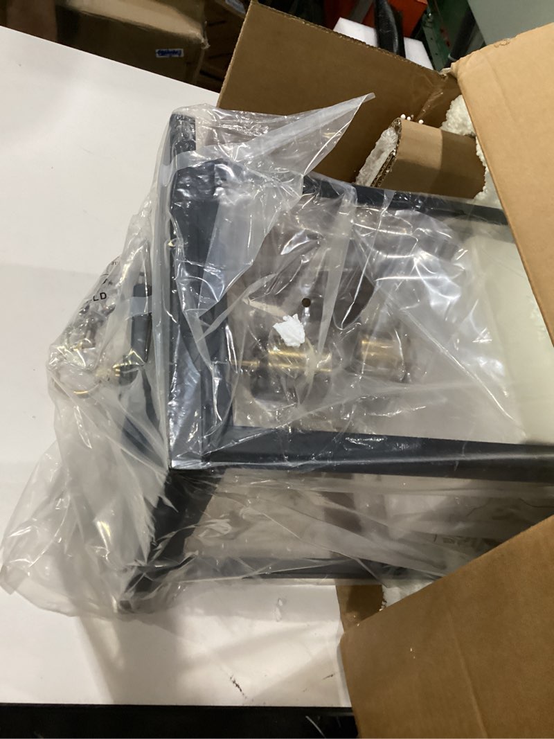 Condition photo showing Good Condition for todoluz 5cct led large outdoor pendant light fixtures, 3-light led integrated bulbs included modern outdoor hanging lighting ceiling, clear glasss outside chandelier for porch gazebo entryway 3-lights black & brass, bubble column