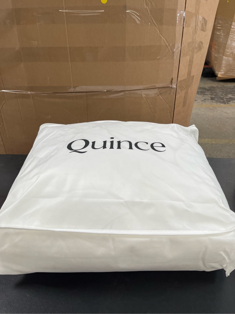 Condition photo showing New/Like New for lightweight premium down alternative comforter, full/queen, white