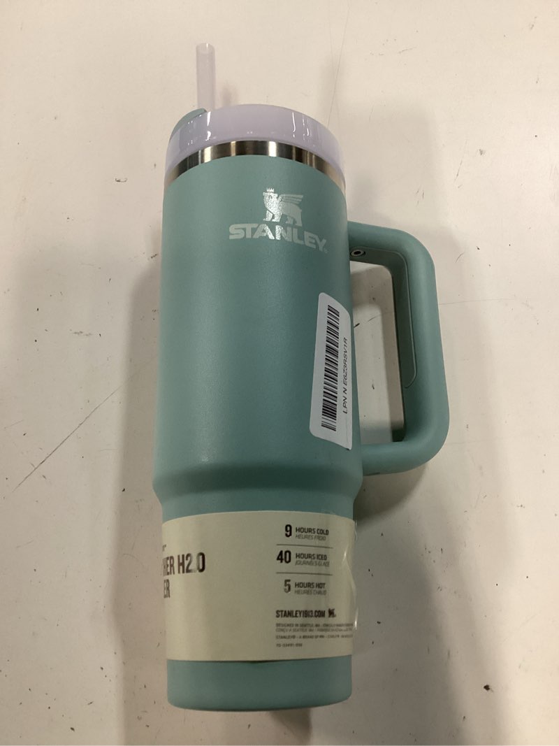 Condition photo showing Good Condition for stanley quencher h2.0 tumbler with handle and straw 30 ounces | flowstate 3-position lid | cup holder compatible for travel | insulated stainless steel cup | bpa-free | seafoam 30 ounces seafoam