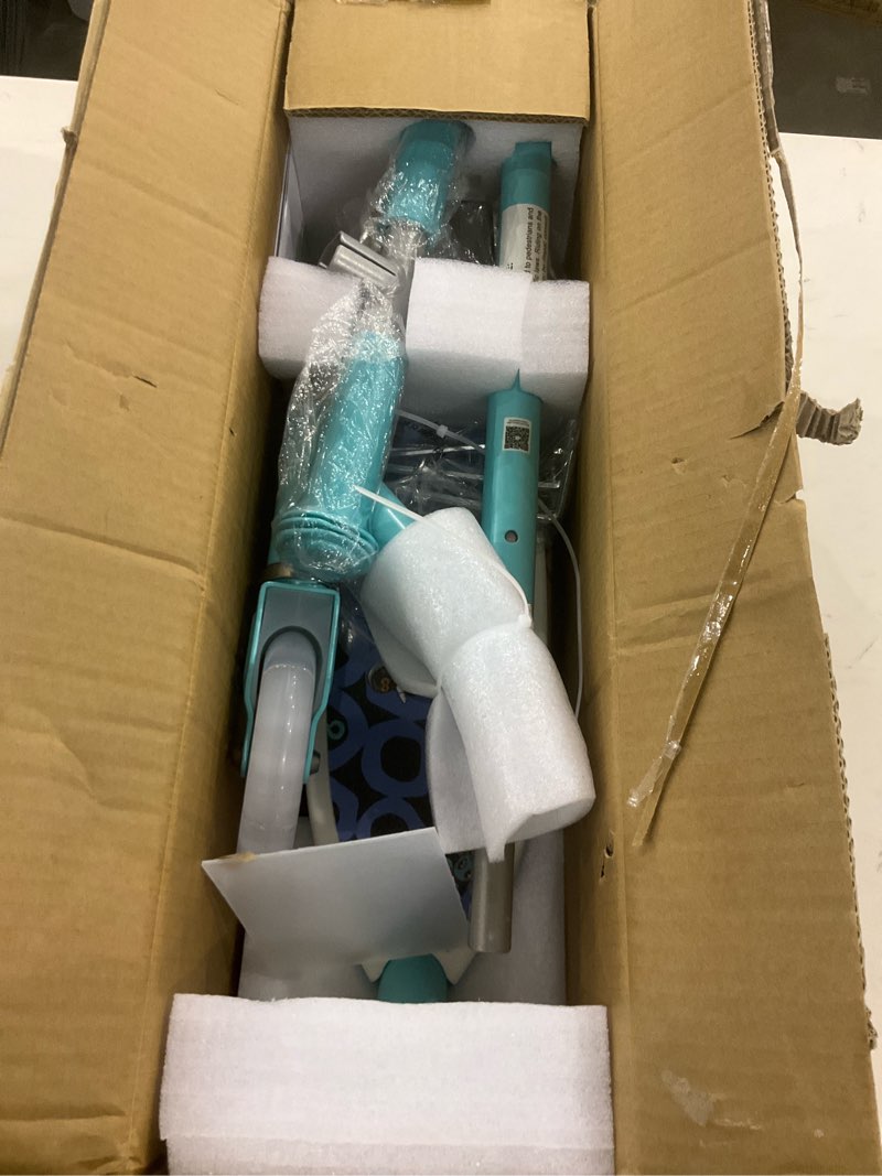 Condition photo showing New/Like New for gyroor ks2 kids electric scooter with led lights – safe 5 mph speed, foot sensor start, adjustable handlebar, fast charging, for ages 6–12 cyan