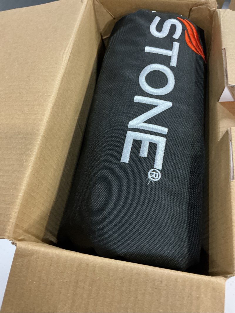Condition photo showing New/Like New for blackstone 5482 griddle cover fits 36 inches cooking station with hood weather resistant, heavy duty 600d polyester flat top gas grill cover with cinch straps 36" black 36" griddle hood cover