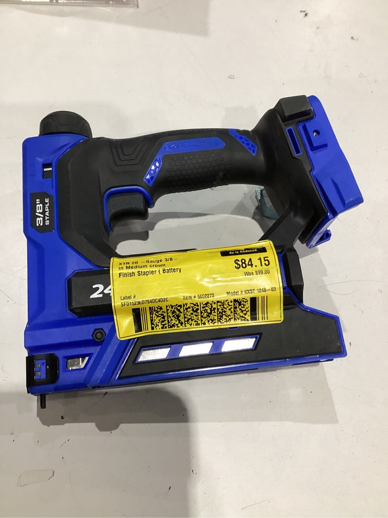 Condition photo showing Good Condition for kobalt xtr 20 -gauge 3/8-in medium crown finish stapler ( battery and charger not included )