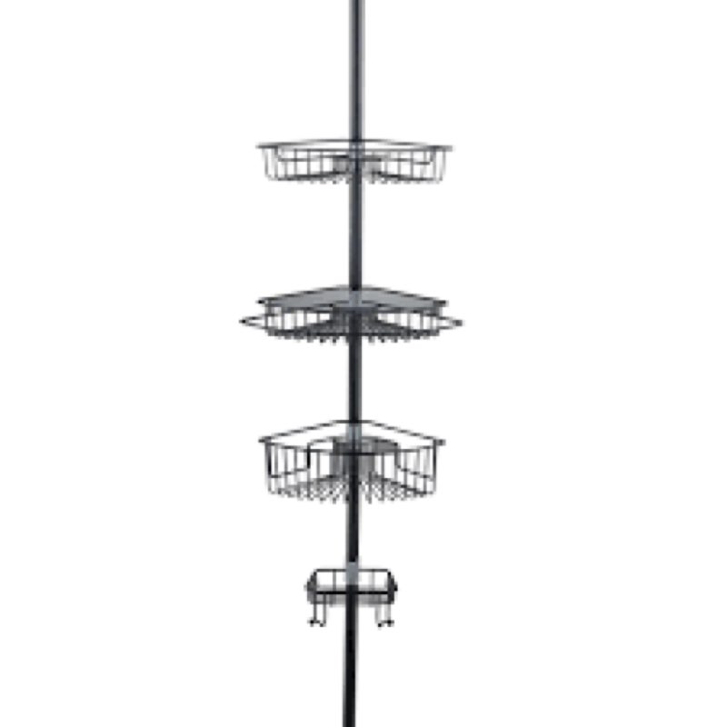 Rustproof Shower Caddy Corner for Bathroom,Bathtub Storage Organizer with Tension Pole