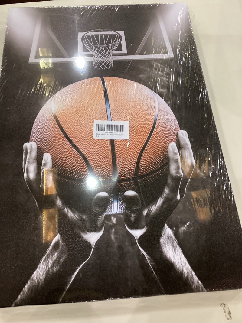 TBKHUDBI Basketball Themed Wall Art Teen Boys Room Poster Canvas Prints Set of 3 Sports Player Men B