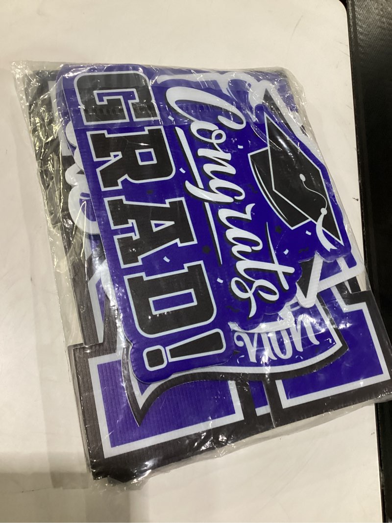 Condition photo showing Good Condition for blue themed graduation decorations 2026 - graduation yard signs class of 2026,congratulate graduation yard signs - graduation party supplies for high school & graduation party decorations blue 2026