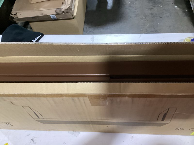 Condition photo showing Good Condition for Bamboo Dining Bench, 35 inch Farmhouse Decor Indoor Kitchen Table Bench, Entryway Shoe Rack Bench, Outdoor Bench, Solid Bamboo Benches for Living Room, Hallway, Bedroom, Bathroom (Walnut, Long) Long Walnut