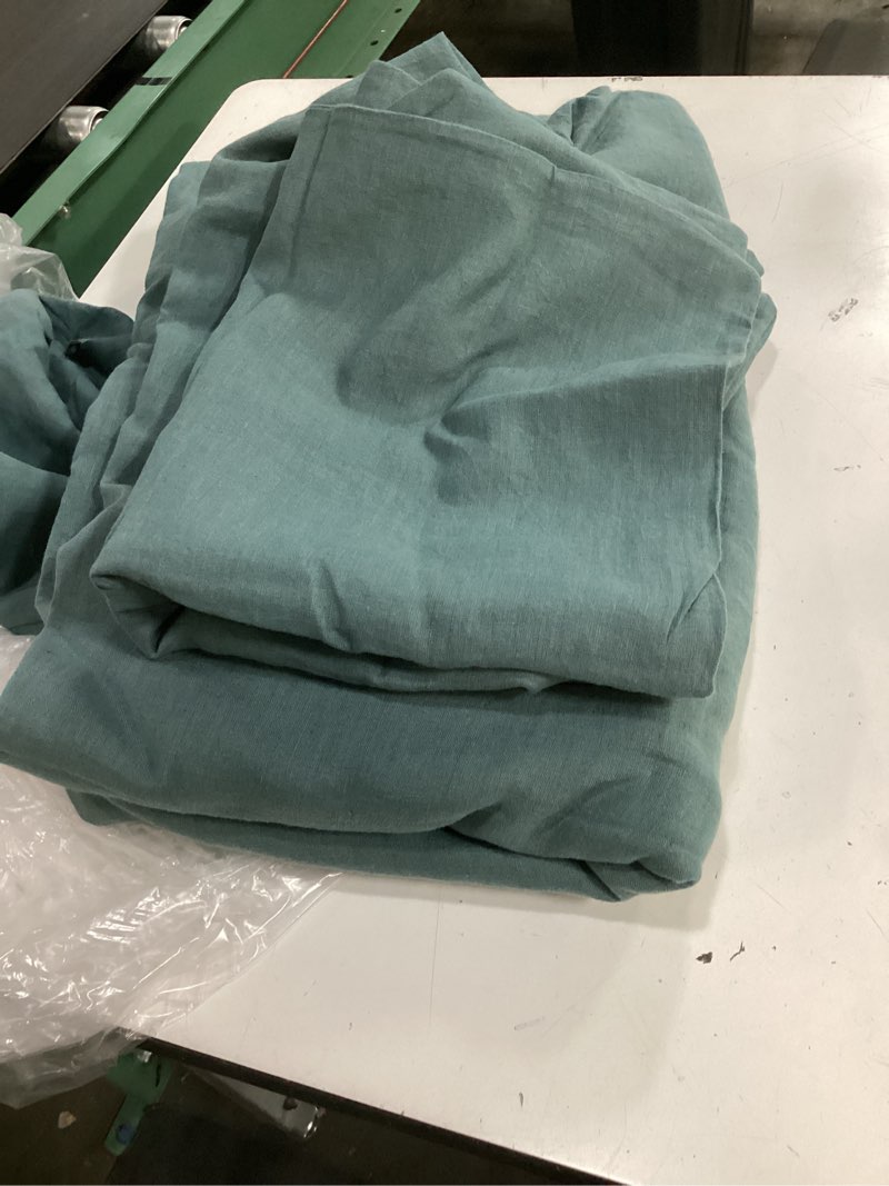 Condition photo showing Good Condition for european linen sheet set queen colors green 