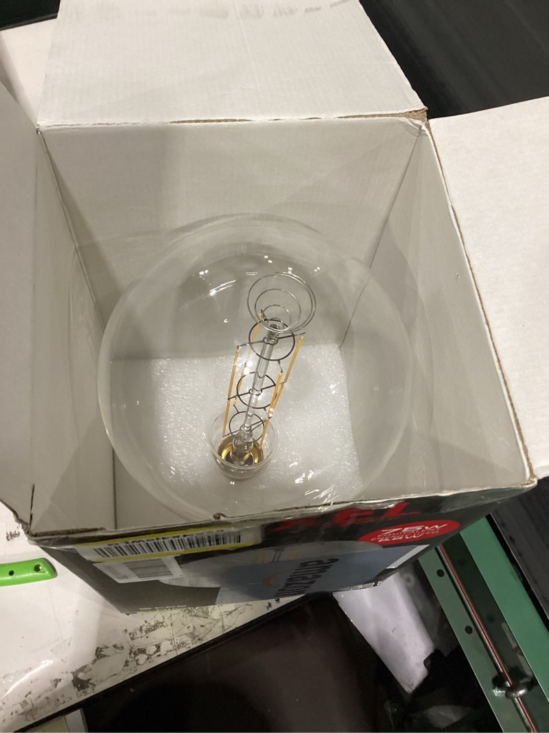Condition photo showing Good Condition for Oversized Edison LED Light Huge Bulb Vintage G63(G200) - 8.8W Equivalent 75W - Dimmable 2700K Warm Glow - 900 Lumens - E26 Base - Large Filament Decorative Bulbs for Home Decor 360° Beam (Clear Glass)