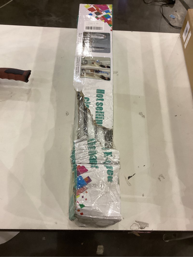 Condition photo showing As Is for Clothes Drying Rack, Folding Double Pole Laundry Drying Rack for Indoor and Outdoor use, Portable Space Saving Clothes Dryer Rack, Free Combination of Drying Shoes Quilt