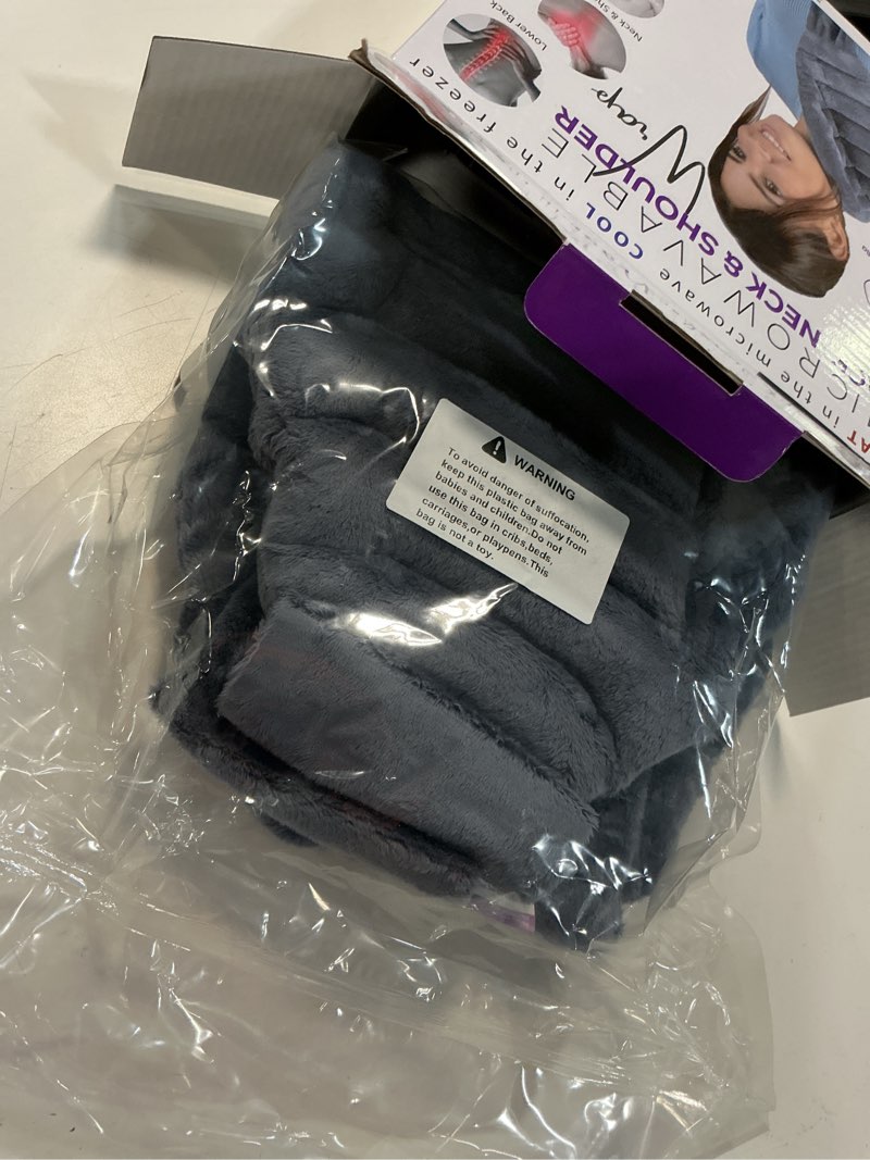Condition photo showing New/Like New for purple moon collection - wearable heating pad with straps - extra large, gray - microwavable heat pack for back, neck, shoulders pain relief - moist hot/cold therapy body wrap for menstrual cramps gray extra large