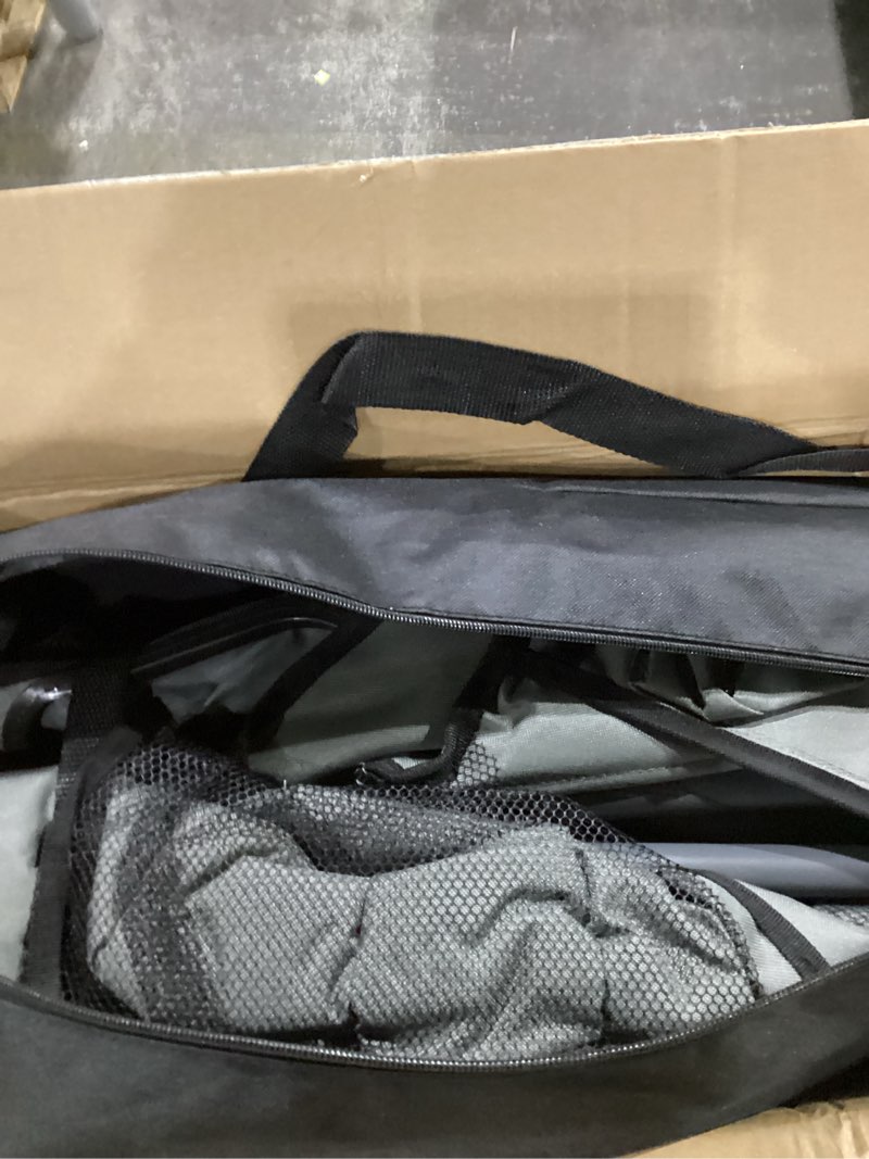 Condition photo showing New/Like New for Double High-Back Camping Loveseat with Pillows, Dual Cup Holders & Cooler Bags - Oversized 2 Person Heavy Duty Folding Chair for Adults, 800LBS Capacity, Outdoor, Picnic, Lawn (1, BlackGrey) Blackgrey 1double