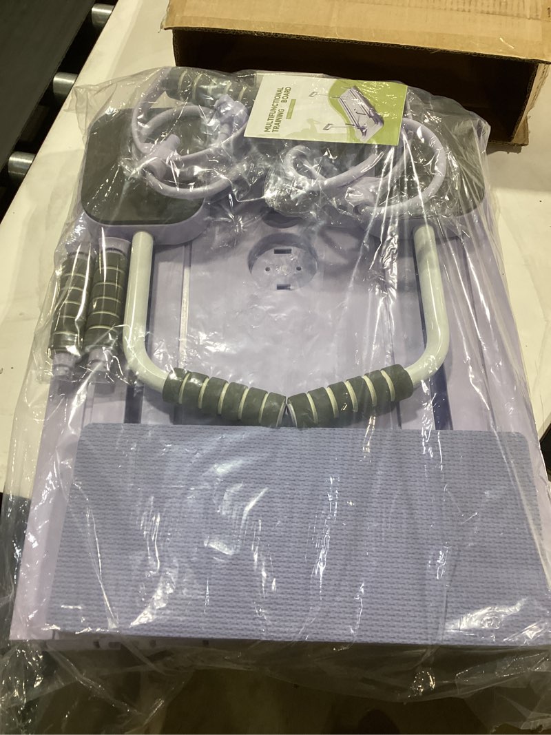Condition photo showing Good Condition for janua pilates board - pilates reformer set, multi-purpose foldable pilates reformer board for home, 5 in 1 pilates sliding board purple