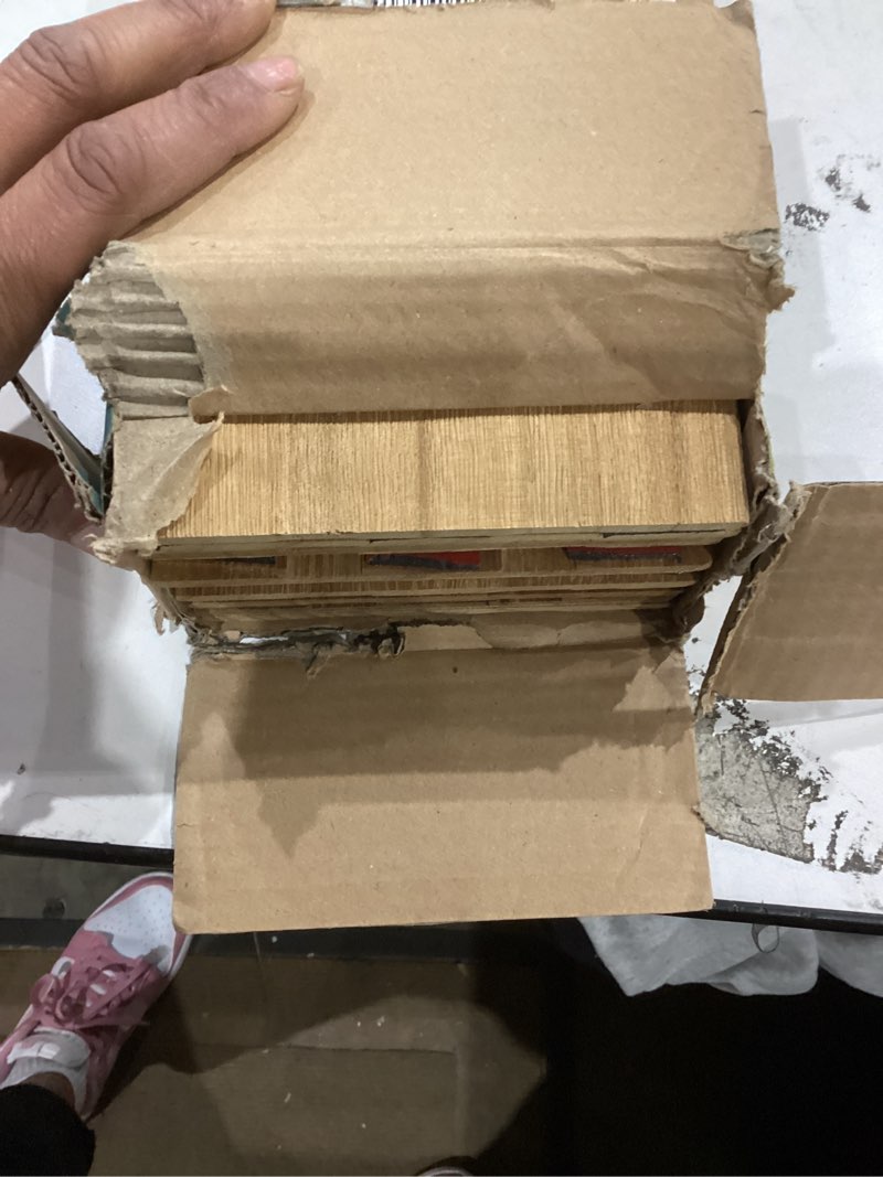 Condition photo showing Good Condition for singularwood wall planks,rustic accent real wood panels for interior wall decor,diy peel and stick easy installation (12 sheets/14.50 sq ft/box),natural teak