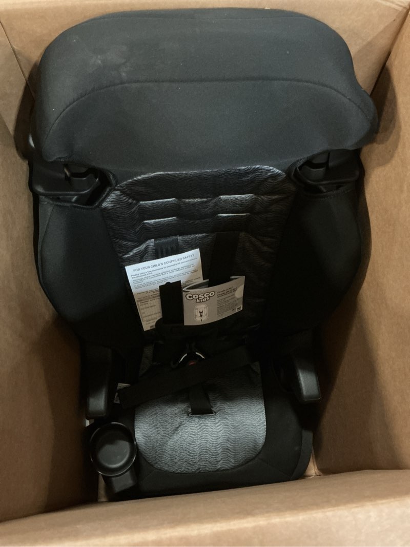 Condition photo showing Good Condition for cosco kids finale 2-in-1 toddler booster car seat, fiberwave ii, black/grey