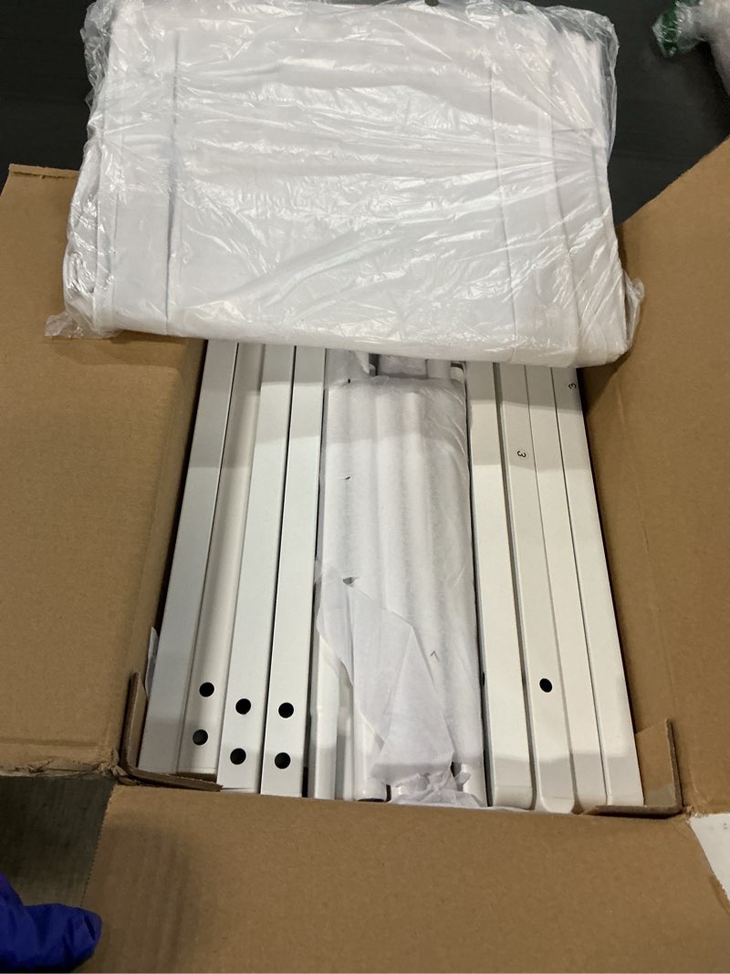 Condition photo showing Good Condition for aboxoo luggage rack with storage, guest room folding suitcase stands, holds up to 120 lb, space saving suitcase holders for guest room, bedroom hotel, white white - 1 pcs