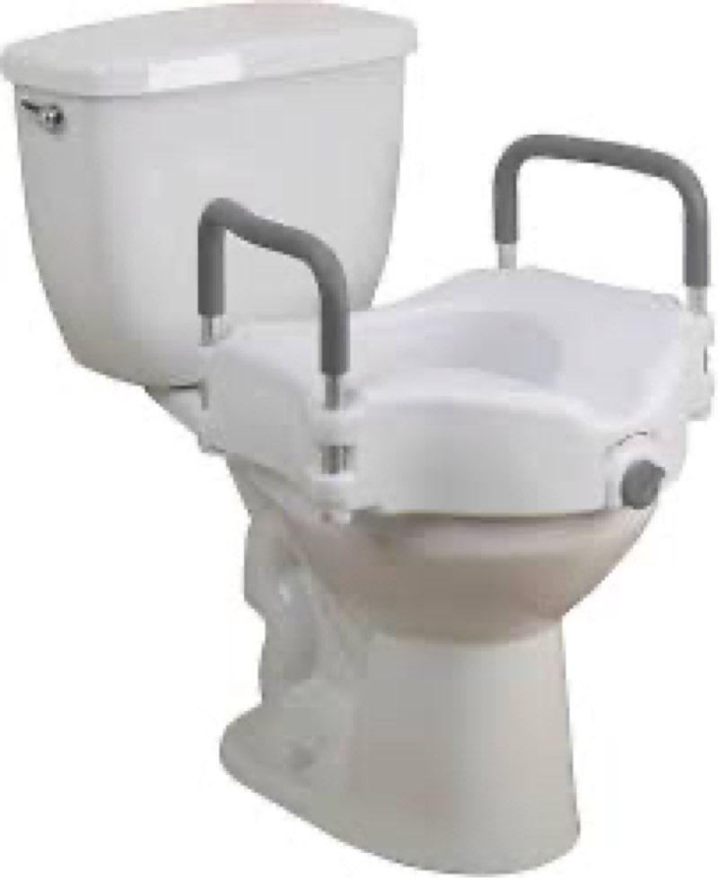 Bath SafetyRaised Toilet Seat Product Description: Elev.Toilet Seat w/ RemArms,RTL,1 EA