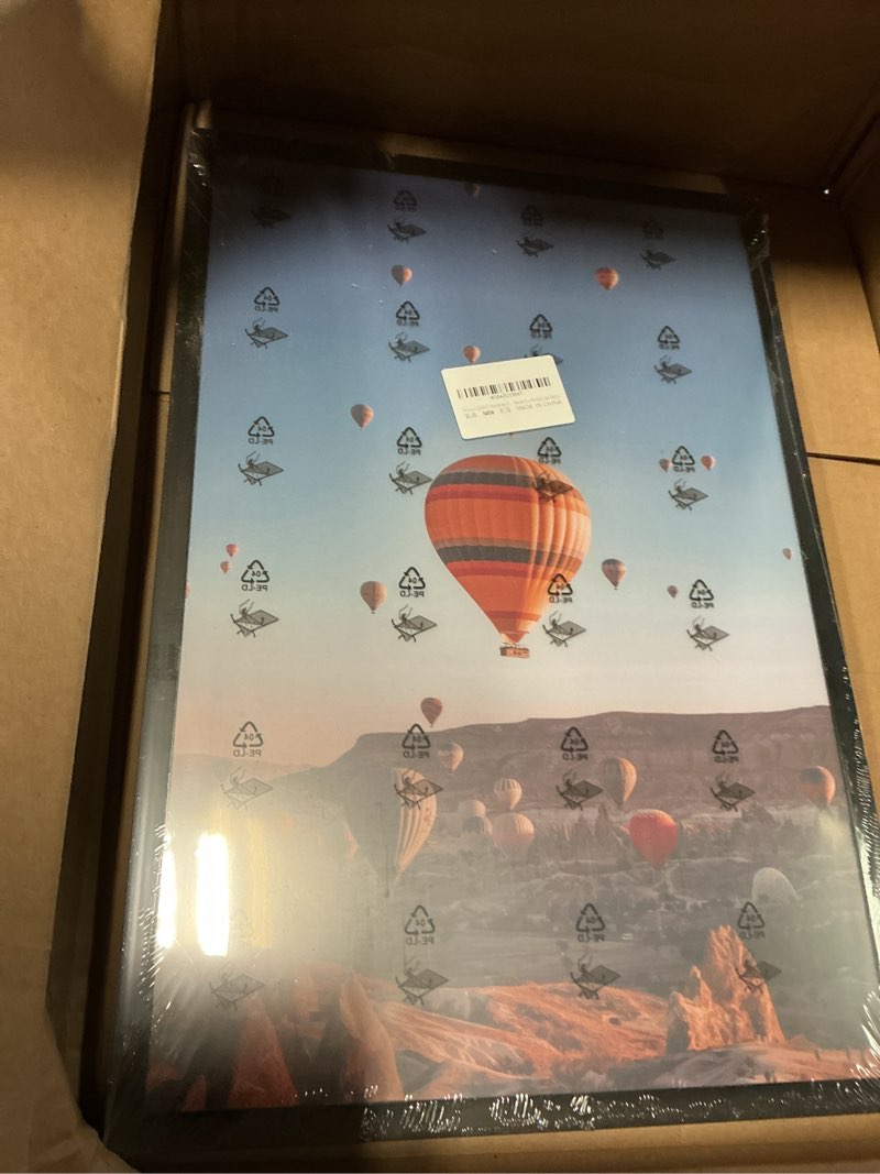 Condition photo showing Good Condition for 12x18 picture frame set of 2, 12 x 18 black picture frame with hd plexiglas, 12 by 18 poster frame, display frame for vertical or horizontal, presenting spatial aesthetics-form & light series 12x18 black