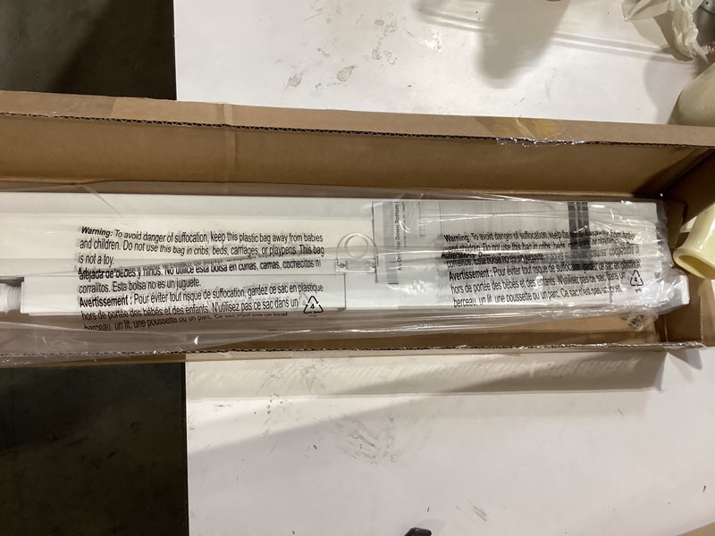 Condition photo showing New/Like New for lazblinds upgraded top down bottom up (tdbu) honeycomb blinds, no drill no tools easy install cordless cellular shades for windows 23" w x 64" h, white - light filtering light filtering - white 23"w x 64"h