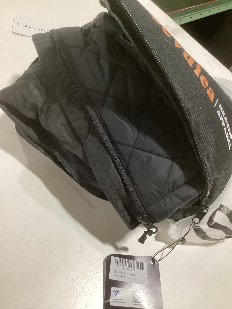 Condition photo showing Good Condition for Women's Quilted Heated Vest with Battery Pack 16000mAh 7.4V, Warming Heated Vest for Women, Electric Heating Vests Small Black