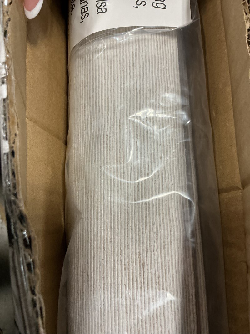 Condition photo showing New/Like New for unishades 100% blackout cordless roman shades for indoor windows & french doors, 34 3/4" w × 60" h - blackout - beige blackout - beige 35" w × 60" h