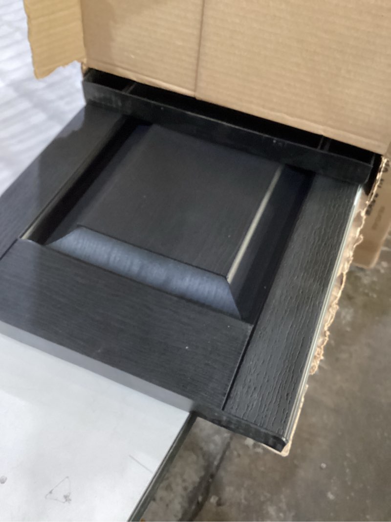 Condition photo showing As Is for Builders Choice EVP12043WH Shutters, black 12-in. W 43-in. H black