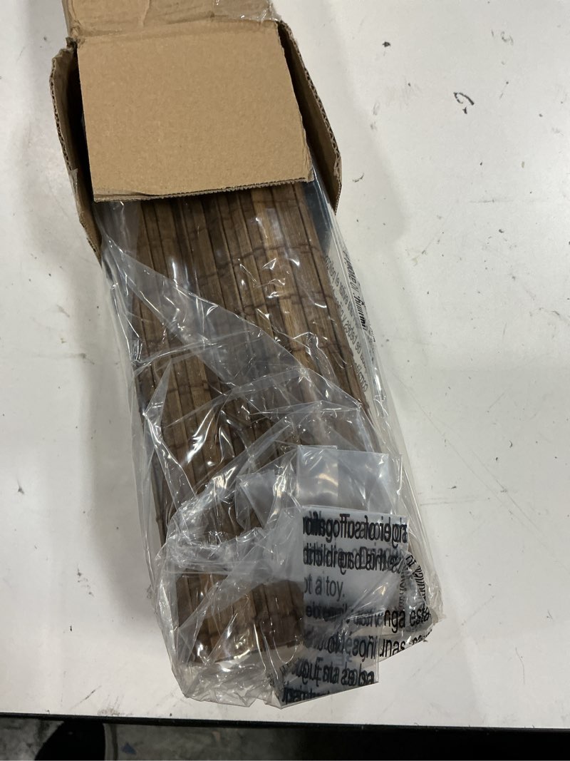 Condition photo showing As Is for airlajyid cordless bamboo roman shades 39x48in, light filtering bamboo blinds for indoor windows, of