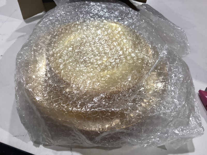 Condition photo showing New/Like New for liacere 60pcs yellow plastic plates - yellow disposable plates with gold rim, heavy-duty gold plates,water ripples party plates include 30 dessert-platos,30 dinner-platos for mother's day&part?spring yellow 10.25inch