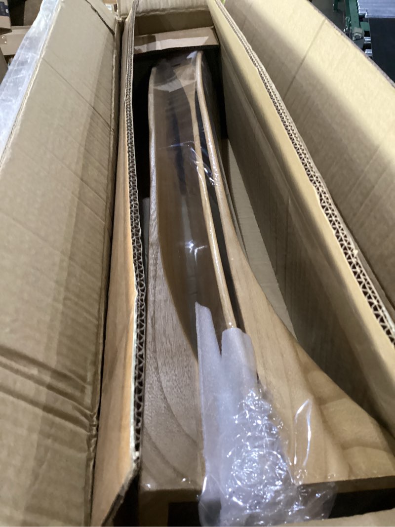 Condition photo showing New/Like New for 72 inch large ceiling fan, reversible dc motor ceiling fan without light, can set time 1h/4h/8h, suitable for living room, dining room, office, outdoor terrace (natural wood, 72 inch)