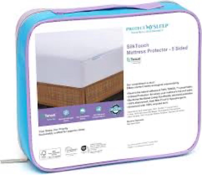 protectmysleep® tencel mattress protector - 5-sided, 100% waterproof, hypoallergenic, soft, natural 