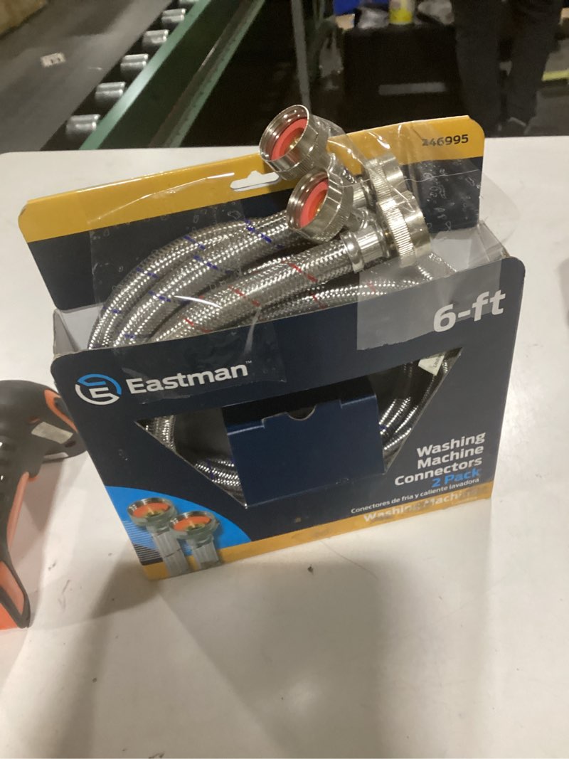 Condition photo showing Good Condition for EASTMAN 2-Pack 6-ft 1500-PSI Stainless Steel Washing Machine Connectors