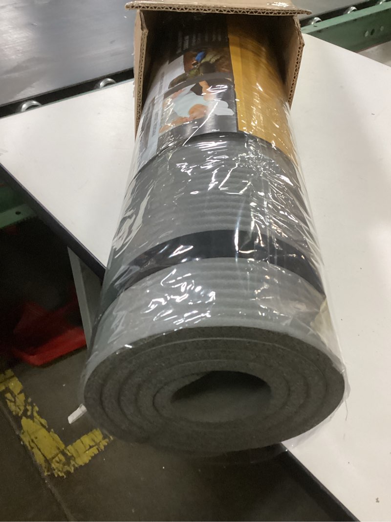 Condition photo showing New/Like New for CAP Barbell 1/2-Inch High Density Exercise Yoga Mat with Strap | Multiple Options Gray Yoga Mat