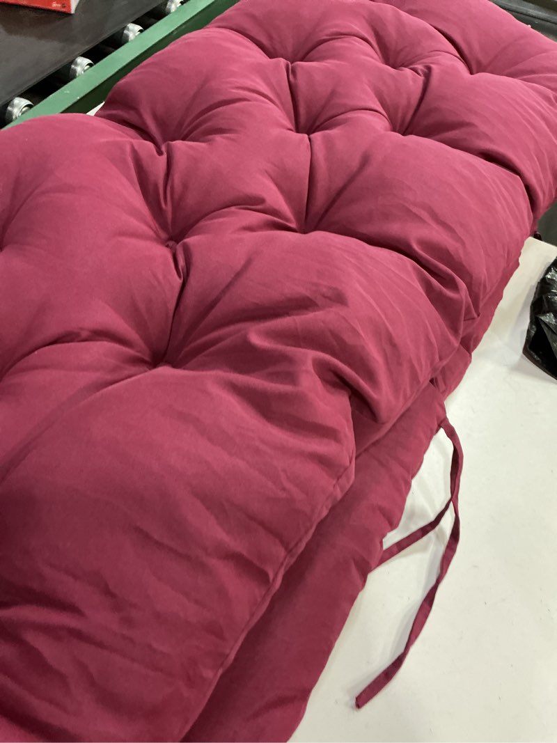 Condition photo showing As Is for vercraft long floor cushion large floor cushion with brushed cotton jumbo lounger pillow for outdoor indoor bay window meditation yoga reading sleeping(pink) 1 pink