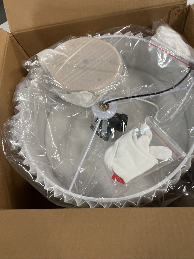 Condition photo showing New/Like New for bargeni semi flush mount ceiling light fixture,12.5 inch drum flush mount ceiling light,gold light fixtures ceiling mount,cream white with pleated fabric shade,modern ceiling light for bedroom,hallway gold 12.5inch