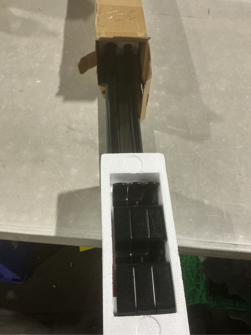 Condition photo showing Good Condition for kamanina 1 inch double curtain rod 36 to 72 inches (3-6 feet) telescoping black curtain rods for windows 24 to 68 inches, heavy duty drapery rods with square finials black 36-72"