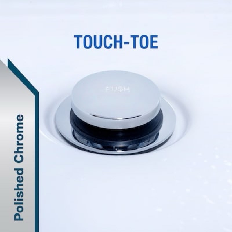 dearborn touch toe stopper - polished chrome