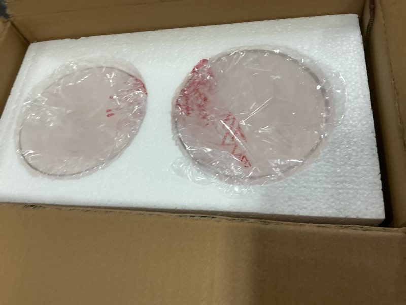 Condition photo showing New/Like New for 4 pack clear glass shades, replacement glass globes for ceiling fan light fixtures, 2-1/8" fitter, 4.76 inch diameter, high transmittance lampshade for chandelier, pendant light, wall sconces series