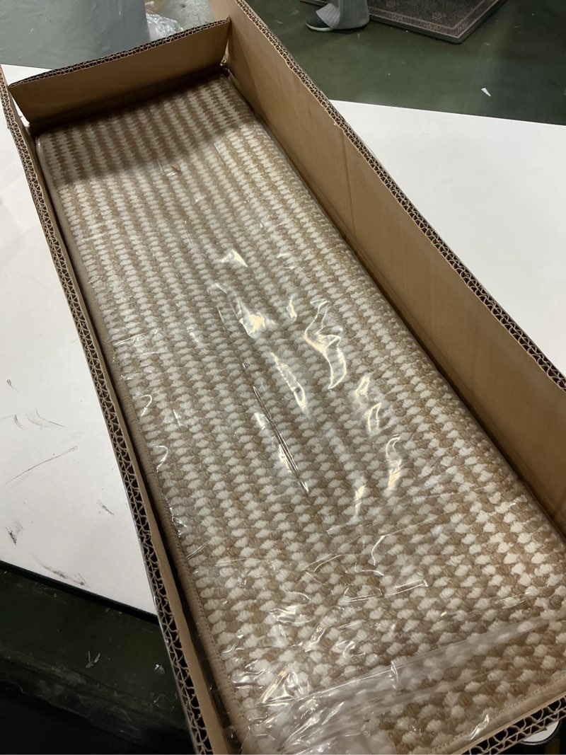 Condition photo showing New/Like New for Bullnose Stair Treads for Wooden Steps: 14 Pcs Washable Non Slip Stair Ruuner Peel and Stick Adhesive Indoor Step Covers Staircase Protector 29.5"x9.5"x1.5" Camel 29.5"x9.5"x1.5" Camel 14