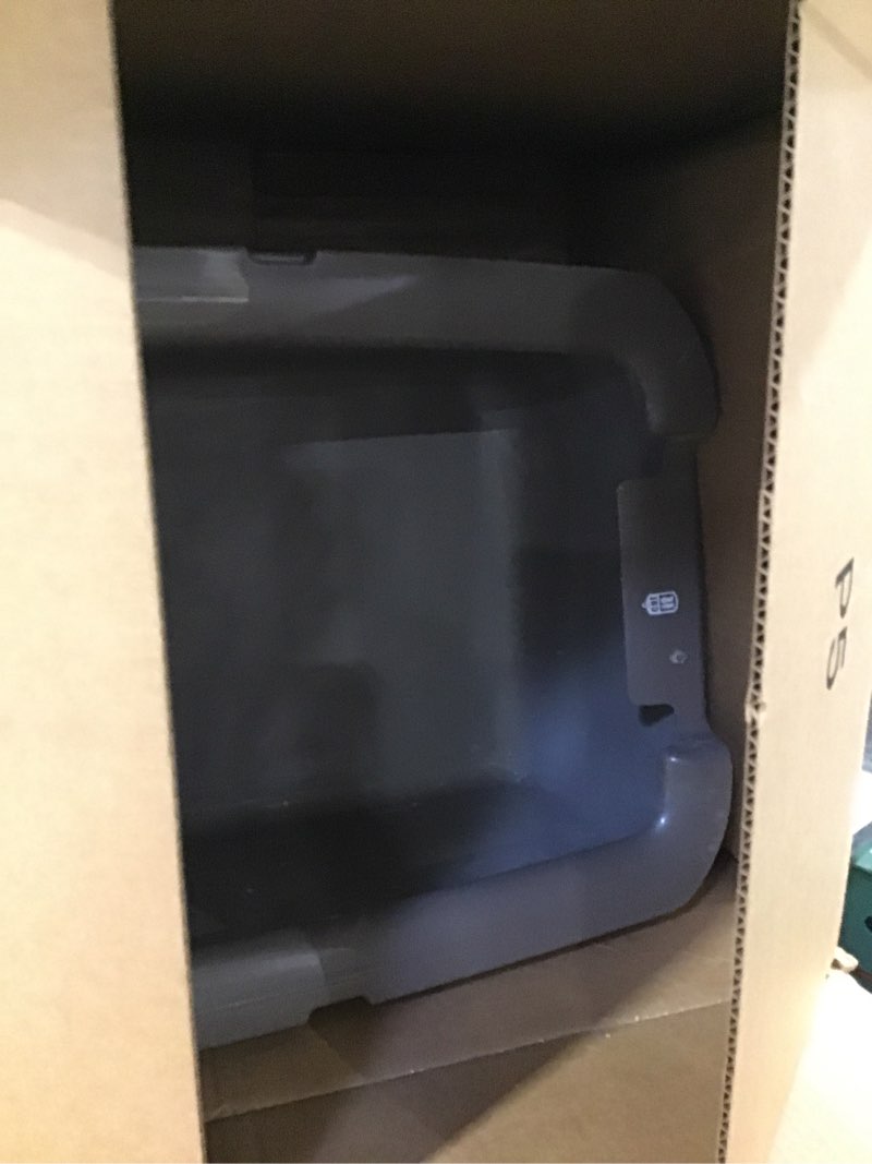 Condition photo showing Good Condition for Catit Cat Litter Pan with Shield Rim – Large Open Litter Box With High Sides & Raised Back – Easy Clean, Mess-Free Design – Fits All Cat Litter Types – Gray, 22.2” x 16.3” x 11.3” Large Pan Grey