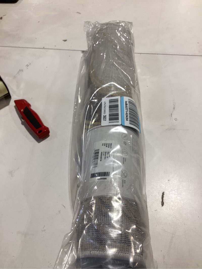 Condition photo showing New/Like New for Well Woven Werrick Abstract Modern 2' x 3' Area Rug - Grey Gold Wavy Lines Marble Pattern - for Entr