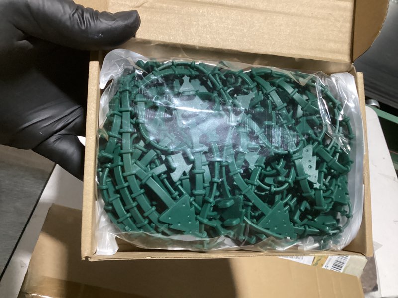 Condition photo showing Good Condition for Zhengmy 60 Pcs Christmas Silicone Garland Ties for Banister 12" Stretchable to 24" Reusable Holiday Flexible Garland Hanger Ties for Christmas Banister Railing Stairs Craft Wrapping Lamp Posts Decor