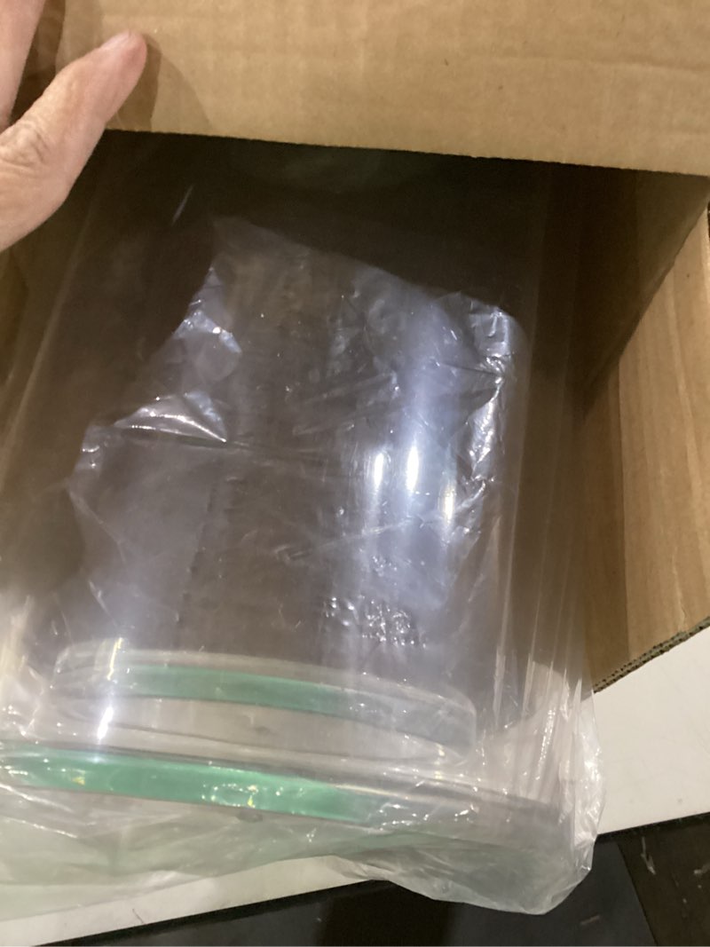 Condition photo showing New/Like New for extra large acrylic cylinder clear vase for floor, 20 in tall big wide mouth plastic unbreakable hurricane flower vases of 3 for home decor (d 8", d 6", d 4.8" + 3 holder) 3-xxl clear