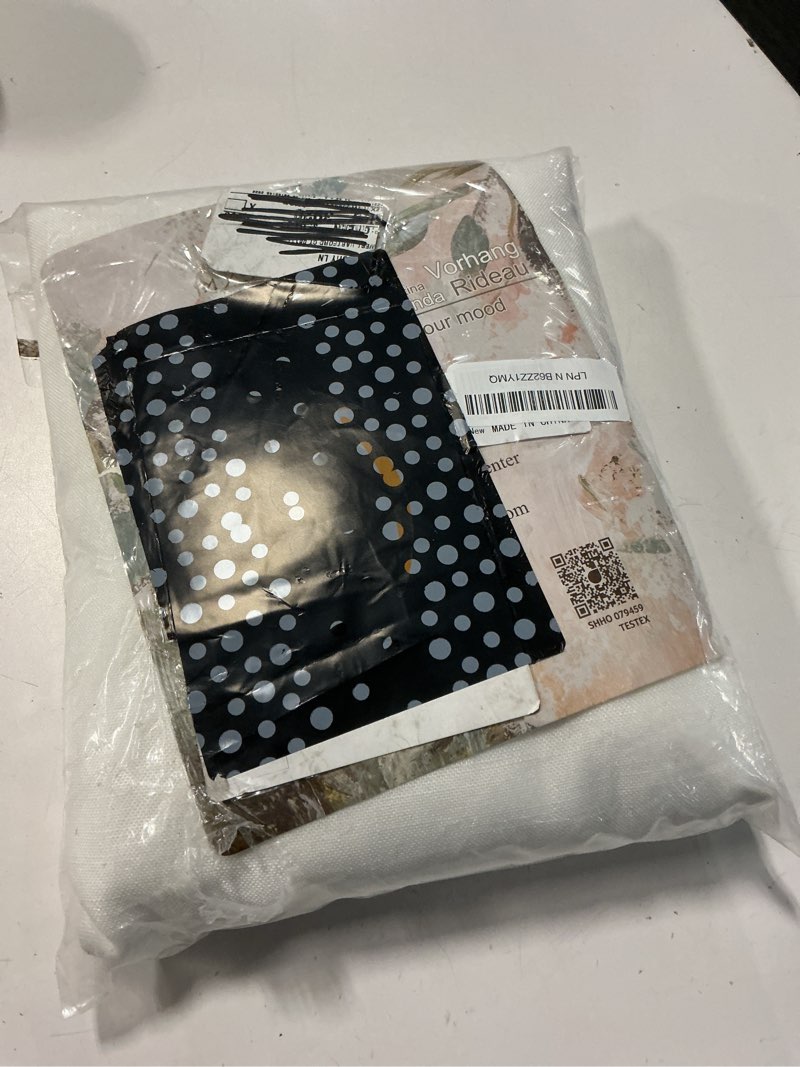 Condition photo showing Good Condition for mysky home white curtains for beroom liivng room 84 inch length 2 panels set, semi sheer cotton blend soft touch light filtering drapes for doorways sliding glass door, 50" wide, white, 2 pcs 50"w x 84"l (pack of 2) pure white