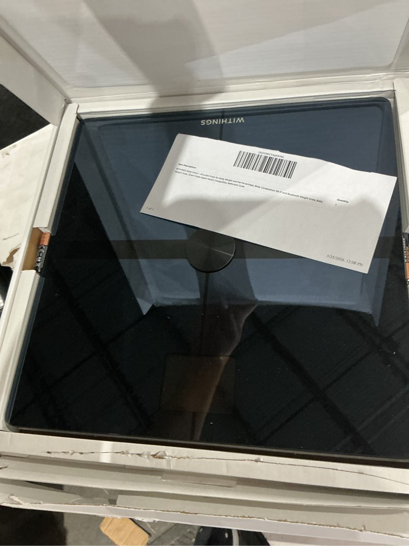 Condition photo showing Good Condition for withings body smart - accurate scale for body weight and fat percentage, body composition wi-fi and bluetooth weight scale, baby weight scale, smart scale apple health compatible, bathroom scale black body smart